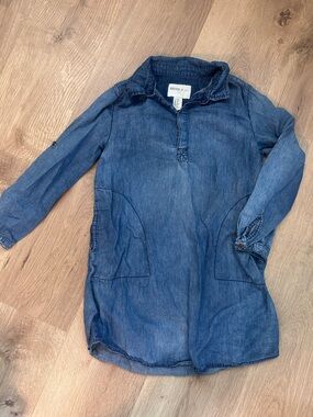 Forever 21 Girls Denim Blue Long Sleeve Tunic Dress